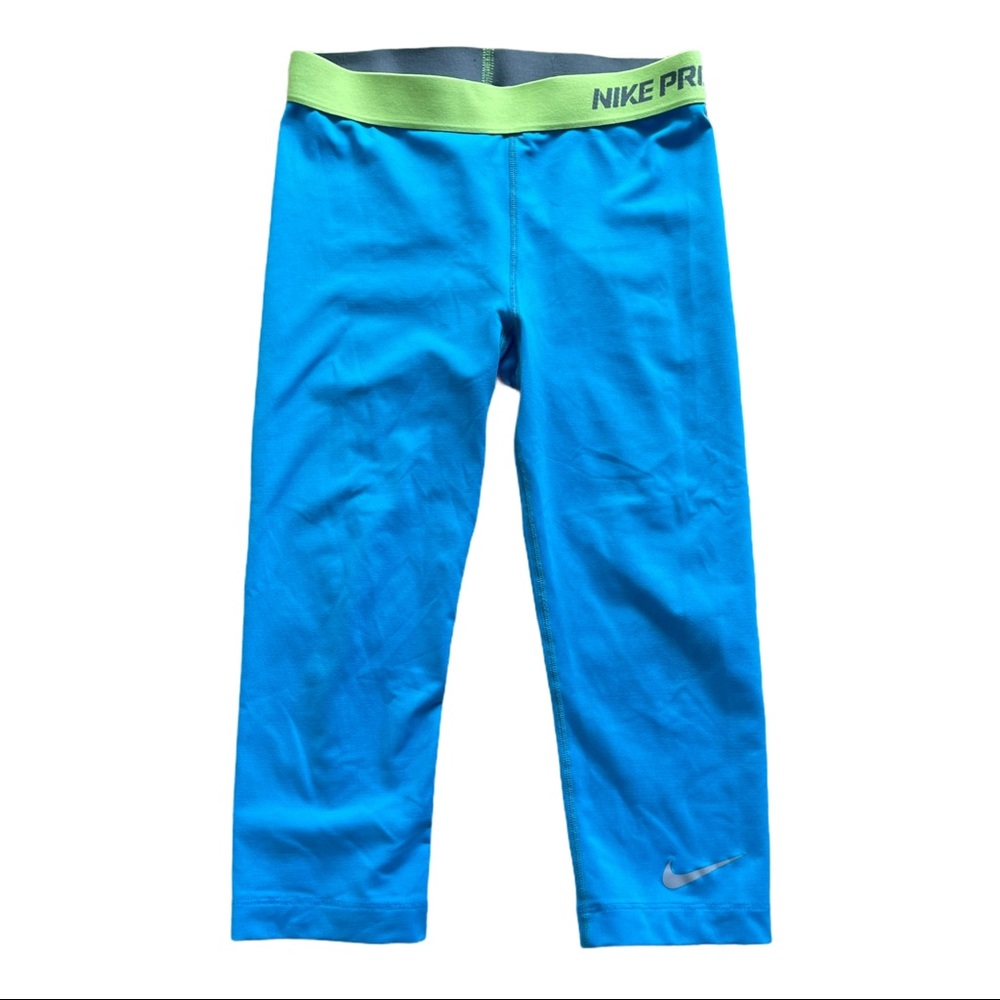 NIKE PRO Girls Dri-Fit Training Tights capri Girls Large Gorpcore